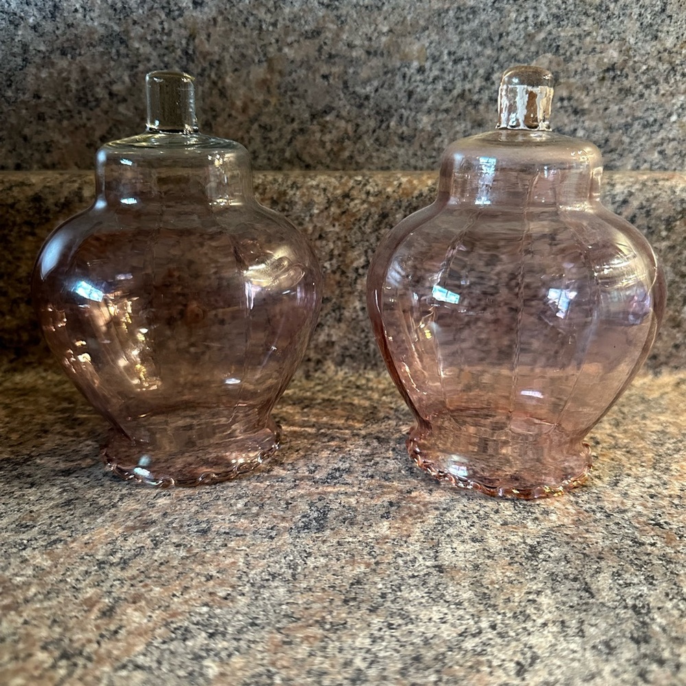 2 Home Interiors (Homco) Pink Globes Sconces